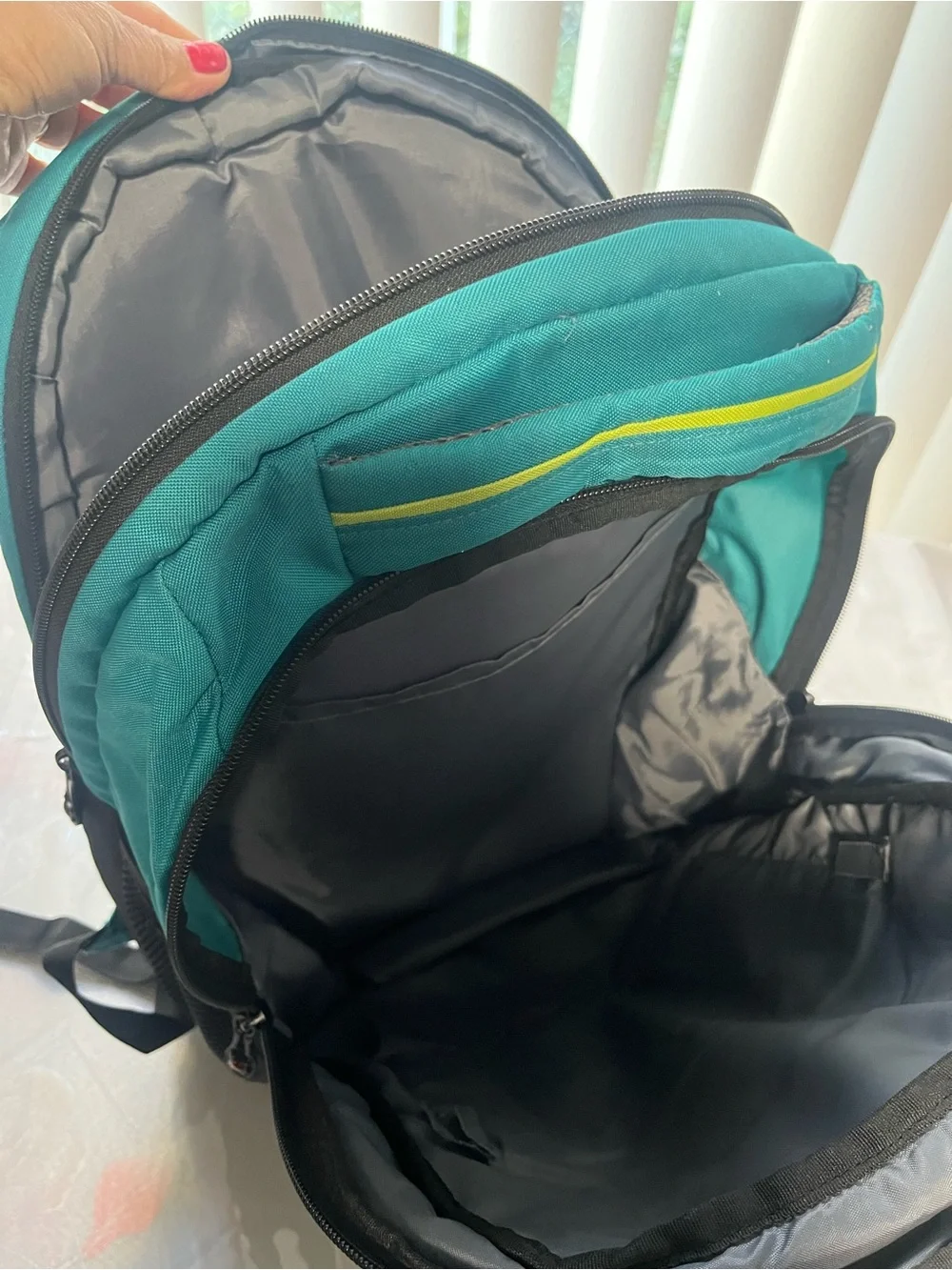 SwissGear Teal and Lime Green Backpack
